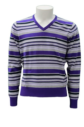 Maglione uomo viola righe - uomo, a